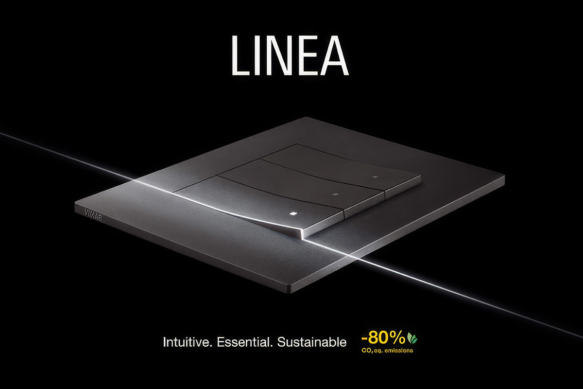 Διακόπτης Vimar Linea με απόλυτα επίπεδο σχεδιασμό και ευθυγραμμισμένα πλήκτρα